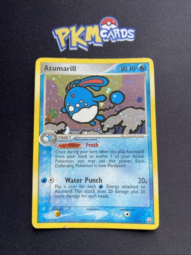 Pokémon TCG Azumarill Team Rocket Returns 1/109 Holo Rare MP. - Picture 1 of 5