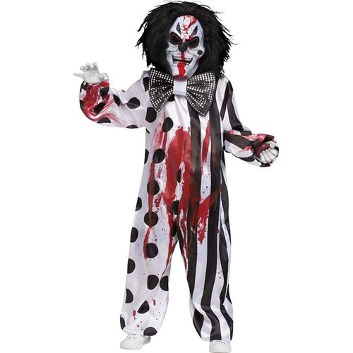 Disfraz De Payaso Asesino Sangriento Para Niños M 8/10