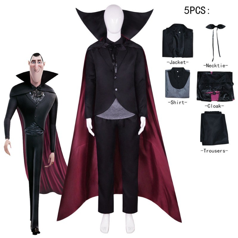 Hotel Transilvania 4 Drácula Cosplay Disfraz Conjunto Completo - Halloween Traje Fiesta