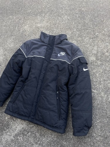Nike Y2K Black/Grey Reversible Puffer Outdoor Jacket Boy’s Size M (10-12) Snow - Picture 11 of 15