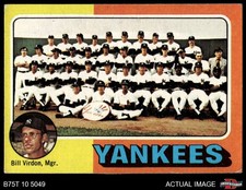1975 Topps #611 Bill Virdon Yankees Team Checklist MANAGER 2 - GOOD