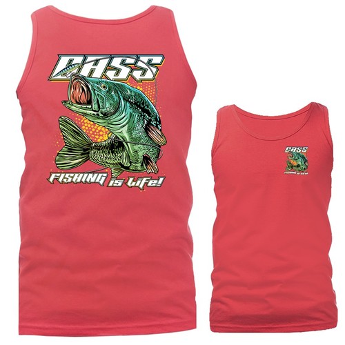 Camiseta sin mangas para deportes al aire libre Bass Fishing Is Life - Imagen 8 de 11