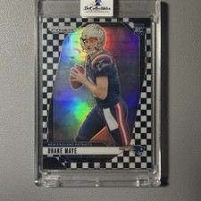 Drake Maye 2024 Panini Prizm #329 Black & White Checkerboard Patriots