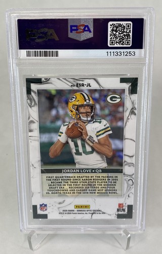 2020 Panini Donruss Optic Elite Series Rookies #JL JORDAN LOVE Packers PSA 10 - Picture 2 of 2