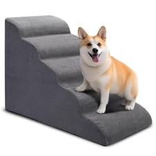 Dog Stairs for Bed, 5 Tier Dog Steps for Couch and High Bed, Non-Slip Pet Sta...
