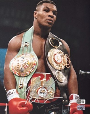 Mike Tyson Signed 11x14 Photo Boxing BAS Beckett Authenticated and Tyson Holo