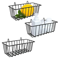 Wire Baskets, Wall Grid Panel Hanging Storage and Display Basket Organization