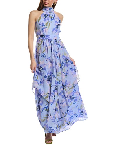 Eliza J Halter Maxi Dress Women's Blue 10
