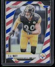 2024 Panini Prizm #245 T.J. Watt Red White and Blue