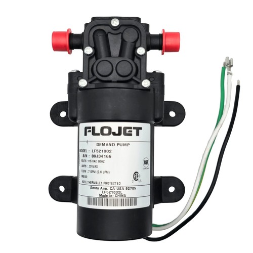 Flojet LF521002 Demand Water Pump 115V 40PSI 0.7GPM 3/8" Barb Fittings - Picture 1 of 7