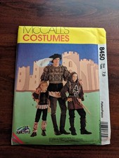 VTG OOP McCalls 8450 Medieval Renaissance Costumes SZ 7-8 UC FF