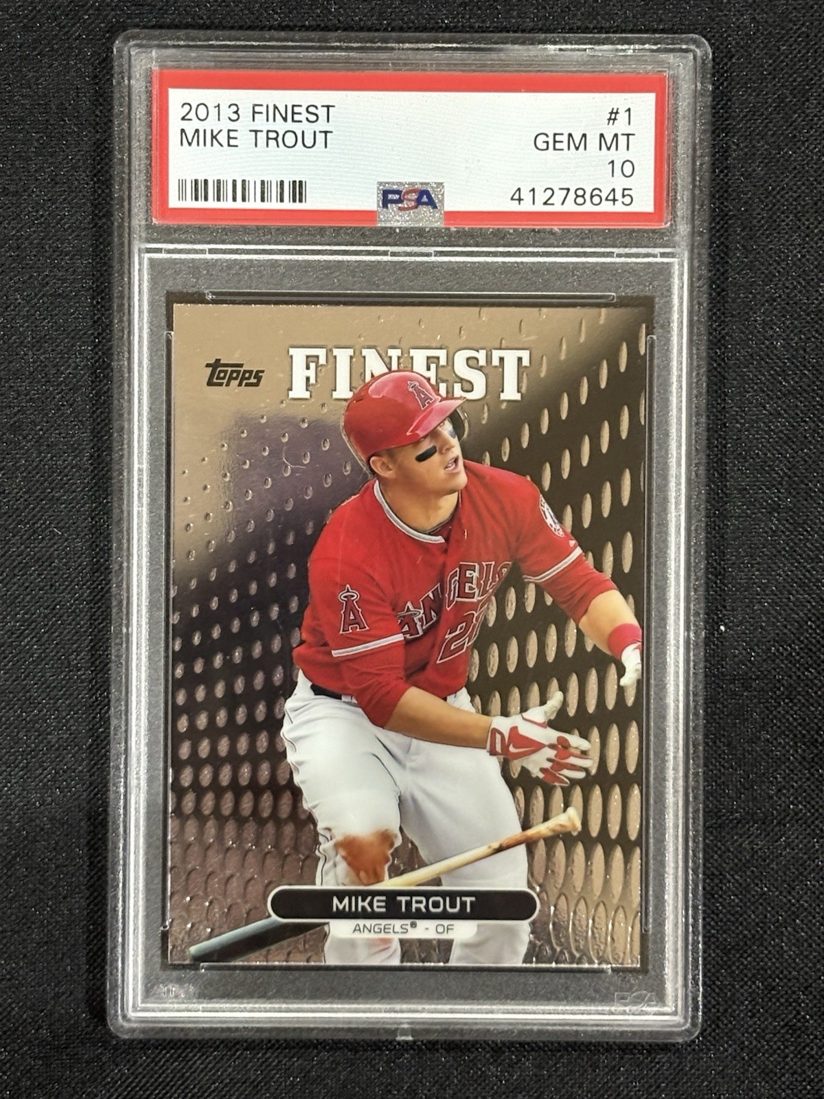 2013 Topps Finest - Mike Trout #1 PSA GEM MT 10