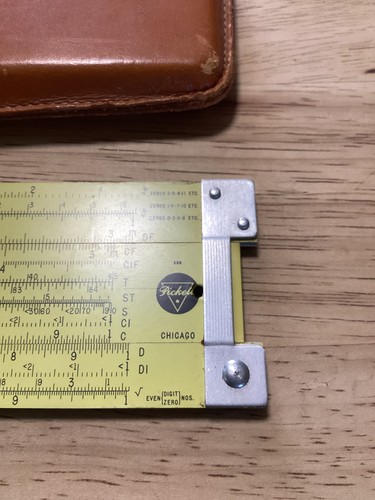 1959 Pickett Model N4-ES Slide Rule Vector-Type Log Dual-Base Speed Rule W/ Case - Picture 5 of 7