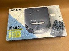 Sony Discman D-113CR   Vintage Boxed CIB Complete in Box  Mega Bass  90s Por