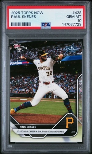147087729 Paul Skenes 2025 Topps Now #428 All-Star PSA 10