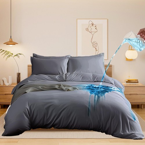 Waterproof Comforter Cover,90*106 in Gray King Size Waterproof Duvet Protecto... - Picture 1 of 7