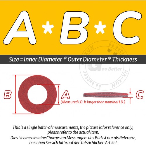 Faserringe Fiberringe Isolierscheibe Unterlegscheiben Dichtung Dichtungsringe - Picture 41 of 52