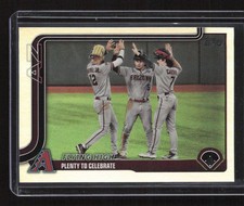 2025 Topps #297 Flying High: Plenty to Celebrate Rainbow Foil Diamondbacks