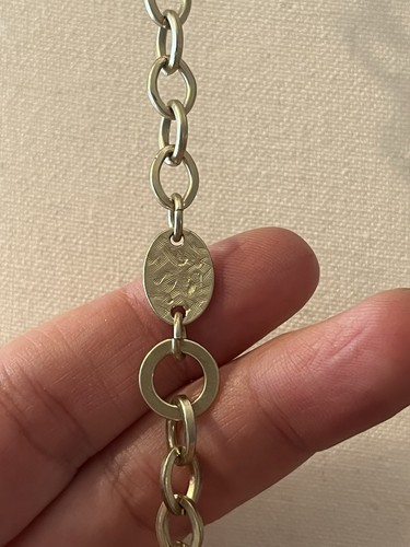 CHICO'S Women’s Long Necklace, Turquoise & Glass Beads. Gold Tone, 28”-35” VTG - Picture 6 of 17