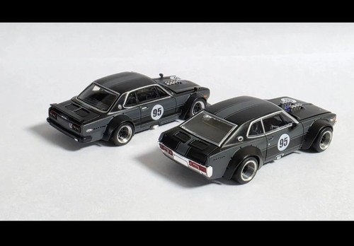 1:64 Pop Race Nissan Skyline GT-R Hakosuka Nissan Laurel C130 Set Daigo Saito🔥 - Bild 7 von 7