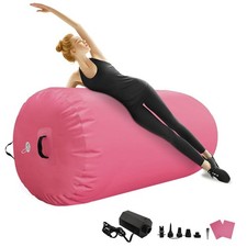 Air Roller Gymnastics Barrel Inflatable Tumbling Roller Air Mat with Electric...