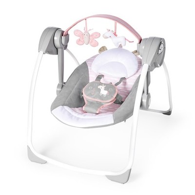 Ingenuity Soothe 'N Delight 6-Speed Portable Baby Swing with Music
