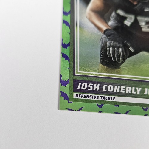 Score A Treat Josh Conerly Jr. 277/399 Green Bat Holo Halloween Football NFL - Picture 4 of 7