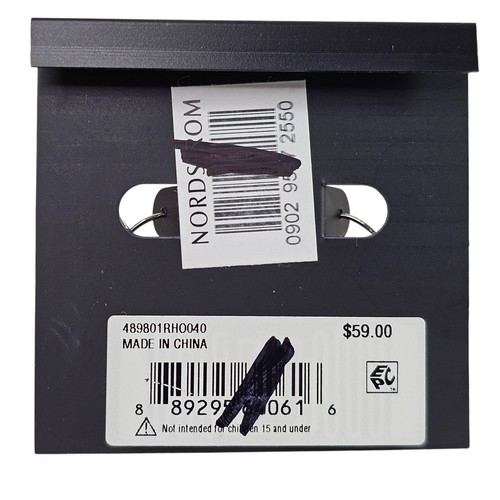 ALLSAINTS Silver Tone Hexagon Hoop Earrings Geometric Minimalist Jewelry - Picture 4 of 4