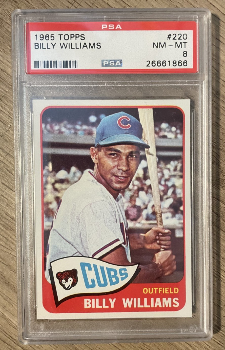 1965 Topps #220 Billy Williams PSA 8 CUBS