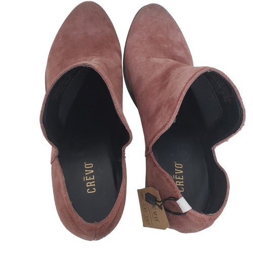 NEW Crevo Size 8.5 Leighton Perforated Suede Leather Distressed Ankle Booties - Picture 8 of 11