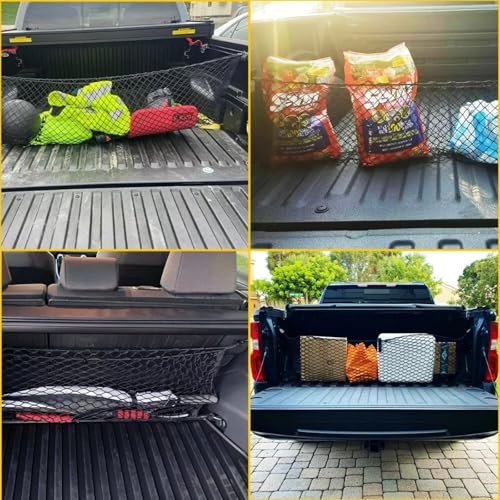 Envelope Style Truck Bed Cargo Net - Fits 2013-2024 2025 for Dodge Ram 1500 - Picture 3 of 8