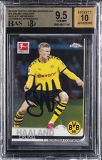 2019 TOPPS CHROME BUNDESLIGA AUTO #72 ERLING HAALAND ROOKIE RC BGS 10