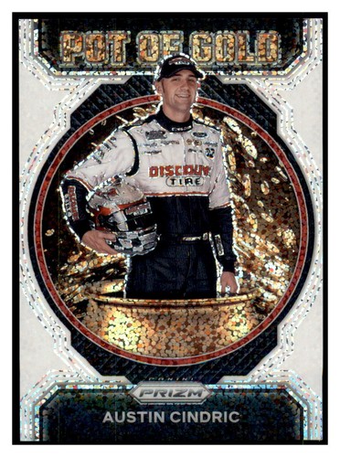 Austin Cindric 2023 Panini Prizm #PG10 Pot of Gold White Sparkle Prizm Penske