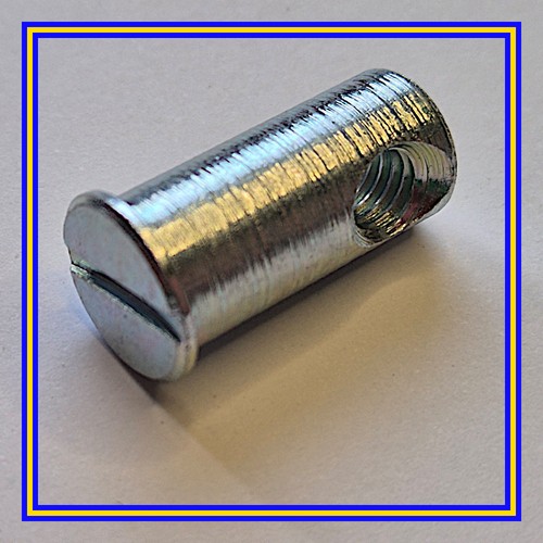 Taco cruzado de metal IKEA 121114 x4, tuerca de barril con brida y cabeza ranurada - Imagen 2 de 4