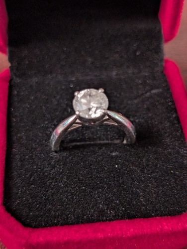 Anello di Fidanzamento Platino 1,74ct Solitario Tondo Diamante - Certificato GIA TG 6,25