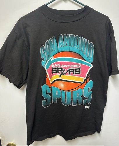 Größe L - Logo7 San Antonio Spurs Shirt Herren schwarz tolle Farben 90er 90er