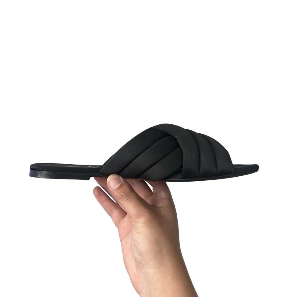 Sandalias Zara negras toboganes acolchadas para mujer talla 8,5 Foto 3 de 4