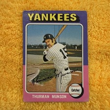 1975 Topps Baseball ⚾️⭐️ THURMAN MUNSON … SEE PICS FOR CONDITION ‼️
