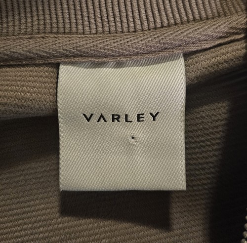 Varley Ribbed 1/2 Zip Pullover Sweater Women's Size Medium Taupe - Picture 3 of 4