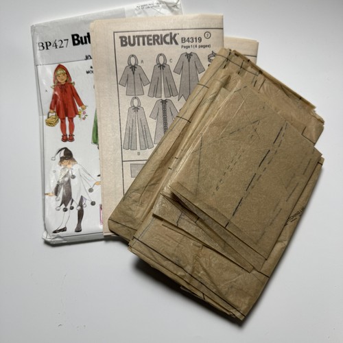 Butterick BP427 B4319 Schnittmuster Kinder Umhänge Umhänge Kapuze Kostüm S-XL Set - Bild 3 von 4