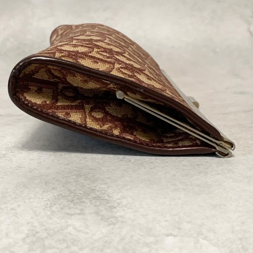 Christian Dior Bolso Trotter Bolso sin asas Cartera Mano Lona Marrón Beige Plata Auténtico - Imagen 7 de 24