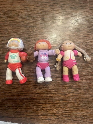 Cabbage Patch Kids 1985 Vintage Mini PVC Figures Lot Of 3 Dolls - Picture 1 of 8