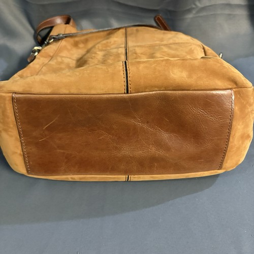 Patricia Nash Norland Large Leather Tote Bag Italian Nubuck Cognac Used - Bild 7 von 10