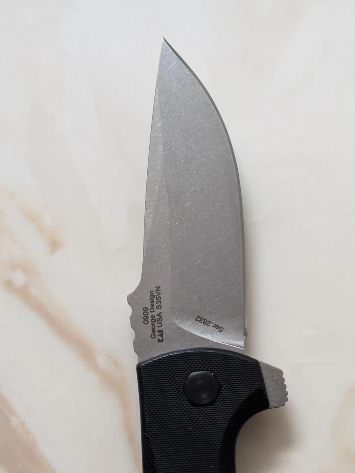 Cuchillo Plegable Zero Tolerance ZT 0909 Diseño Les George CPM-S35VN EE. UU. Excelente Foto 4 de 4
