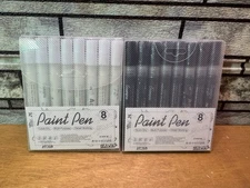 White & Black Paint Pen LOT 16x Total Pens, New, Sealed, Free Daily quikSHIP!!