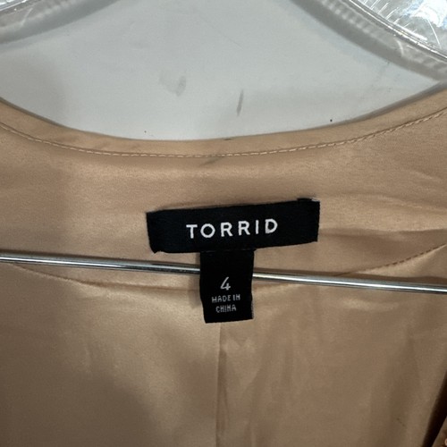 Torrid Damen 4 goldene Pailletten vorne offen Strickjacke gebraucht Langarm - Bild 2 von 9
