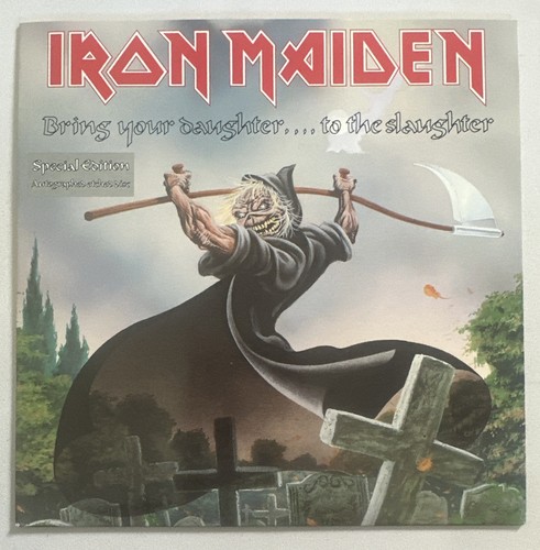 Iron Maiden - Bring Your Daughter To The Slaughter Etched 7" Single. UK 1990 NM - Picture 2 of 6
