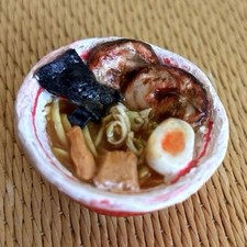 Miniature Ramen Fake Food Plastic Model Handmade 1.6x1.6x0.9in Detailed Sample