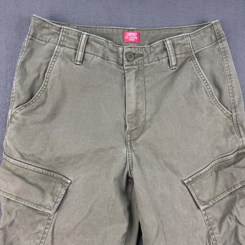 Levi's XX Pantalone Cargo Donna W30 L30 Verde Oliva Conico Utility Waterless - Foto 5 di 15