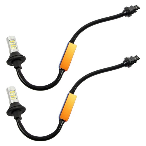 3157 Switchback Type-2 Error-Free White/Amber 42-LED DRL/Turn Signal Light Bulbs - Picture 5 of 22
